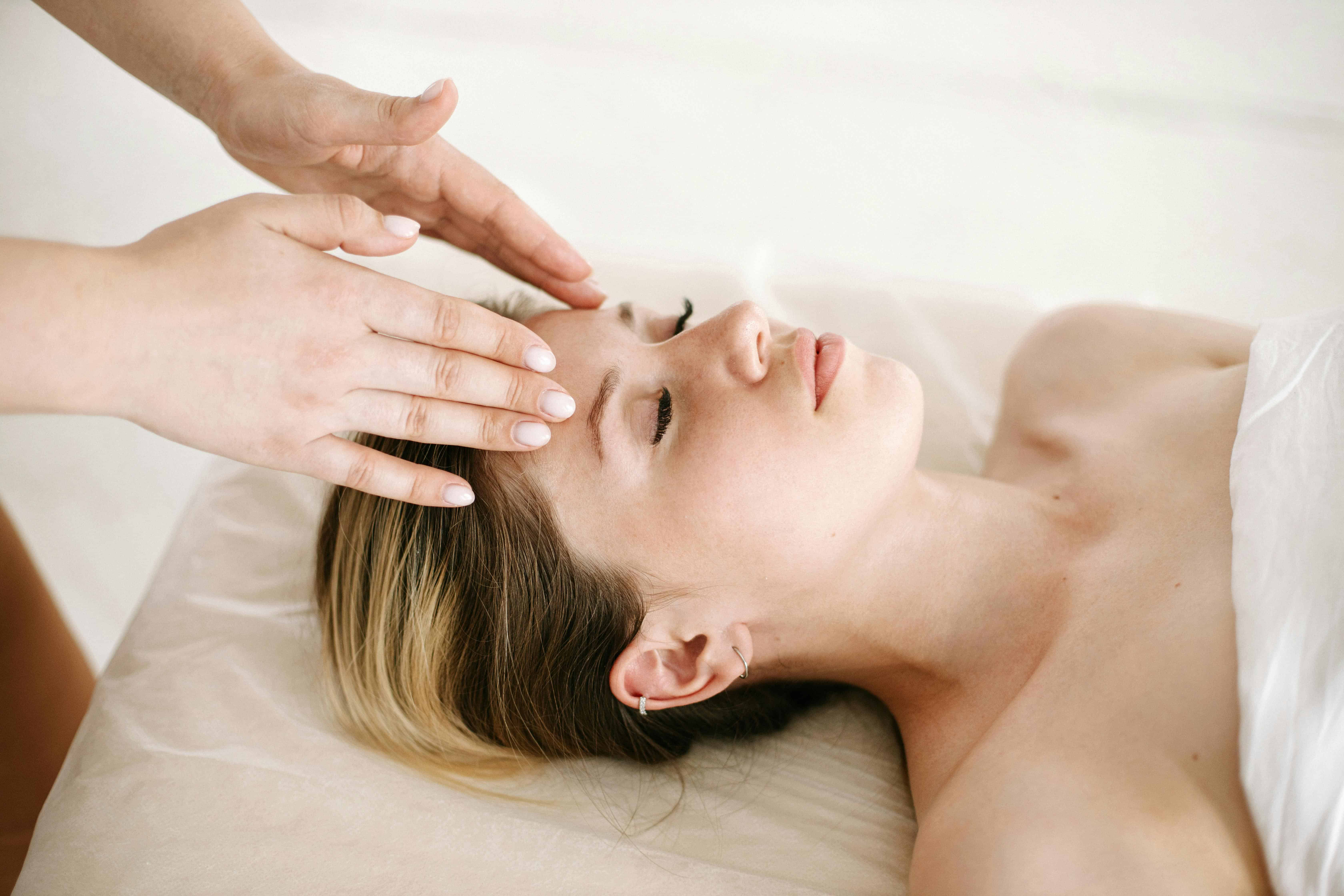 Woman enjoying a facial image